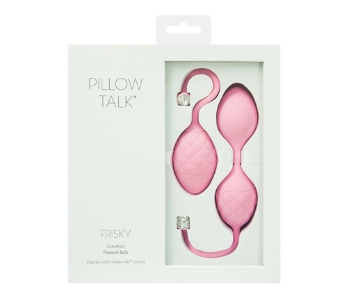 Pillow Talk Frisky Pink Kegel Exercise Balls Silicone 203mm