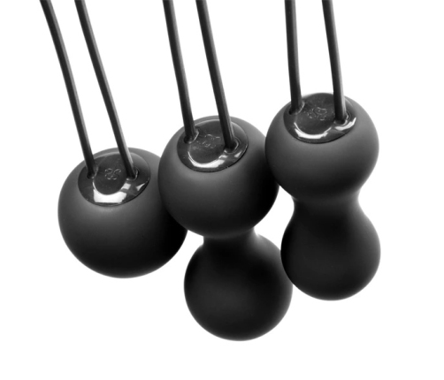 Je Joue Ami Progressive Kegel Ball Set Black Silicone 3-Piece
