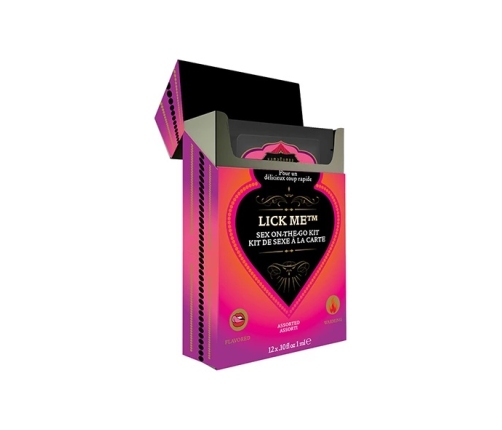 Kama Sutra Sex-To-Go Lick Me Travel Kit Flavored Lubricants 12pcs