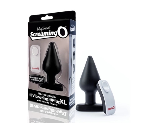 The Screaming O - Vibrating Plug XL Black