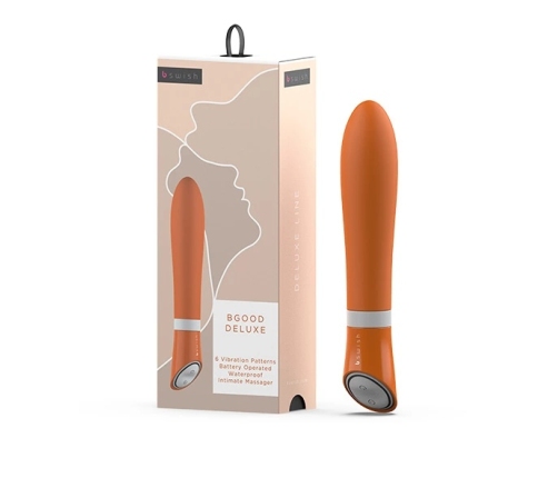 B Swish Bgood Deluxe Vibrator Tangerine 6 Modes Waterproof Silicone