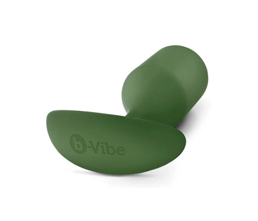 b-Vibe Snug Plug 4 Weighted Silicone Anal Model Army Green 257g 4.3x14cm