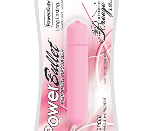 PowerBullet Extended Breeze Intimate Massager Pink 8.9cm Waterproof