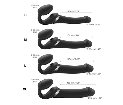 Strap-On-Me Multi Orgasm Black S - model intymny z 3 silnikami, pilot