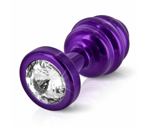 Diogol - Ano Butt Plug Ribbed Purple 35 mm
