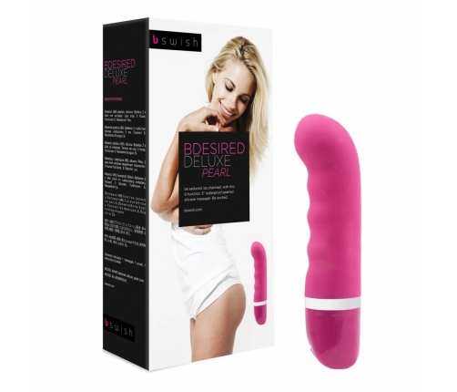B Swish Bdesired Deluxe Pearl Intimate Massager Rose 6-Function Silicone