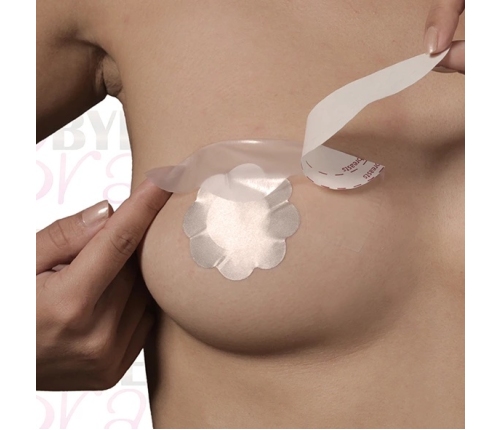 Bye Bra - Breast Lift & Silk Nipple Covers D-F Nude 3 Pairs