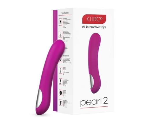 Kiiroo Pearl 2 Purple - Interactive G-Spot Device, Waterproof, 20 cm