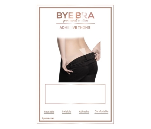 Bye Bra Adhesive Thong Lace Finish Black One Size - Invisible Comfort Bye Bra Adhesive Thong Lace Finish Black One Size - Invisible Comfort