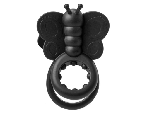 The Screaming O Charged Monarch Black - Dual-Ring Silicone Butterfly System
