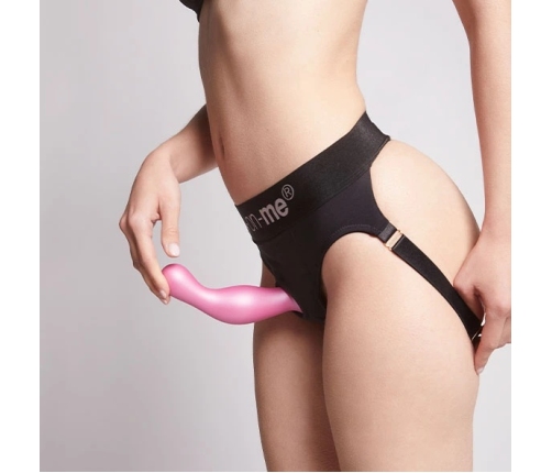 Strap-On-Me - Dildo Plug Curvy Metallic Sugar Pink L