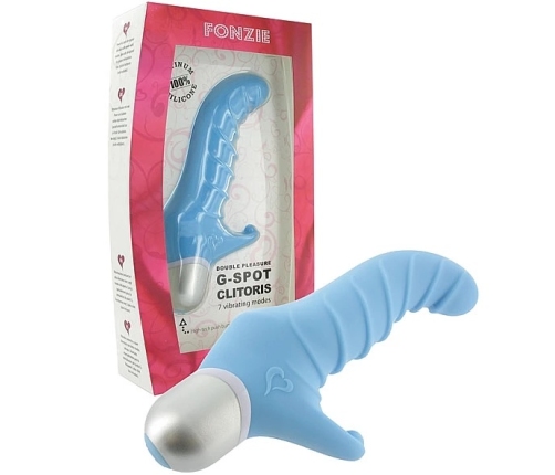 FeelzToys Fonzie Blue Dual Action Silicone Massager 16cm Violet