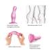 Strap-On-Me - Dildo Plug Curvy Metallic Sugar Pink L