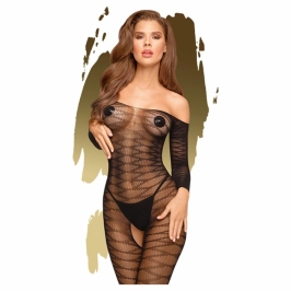 Penthouse Dreamy Diva Bodystocking Black XL, Sheer Open Design