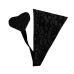 Bye Bra Adhesive Thong Lace Finish Black One Size - Invisible Comfort Bye Bra Adhesive Thong Lace Finish Black One Size - Invisible Comfort