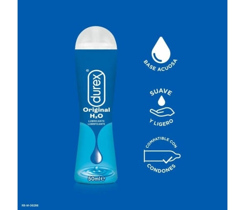 Durex Play Natural Water-Based Lubricant Gel 50ml - Gentle Formula