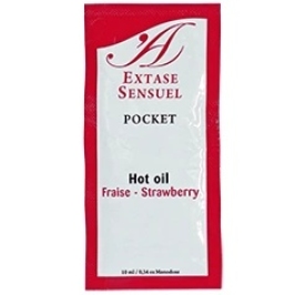 Extase Sensual Strawberry Warming Massage Oil with Pheromones 10ml
