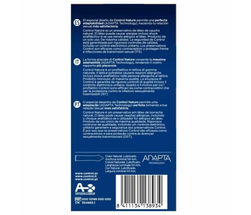CONTROL - ADAPTA NATURE PRESERVATIVOS 24 UNIDADES