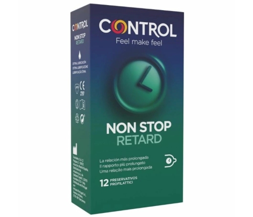 Control Non Stop Retard 12-Pack Latex Delay System Condoms 54mm