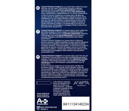 Control Finissimo Ultra-Thin Latex Condoms 12-Pack, Ergonomic Design