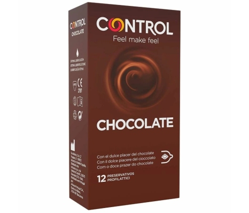 CONTROL Adapta Chocolate Flavored Anatomical Latex Condoms 12pcs