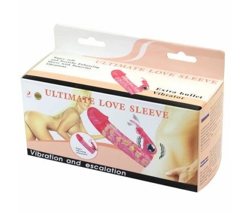 Baile Ultimate 10V Intimate Extension Sleeve with Vibrating System, Clear, 13.5 cm