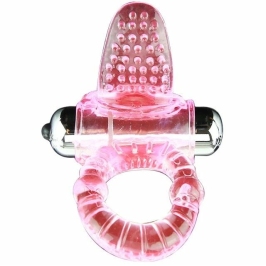 Baile Sweet Abs Pink Vibrating Intimate Ring 10 Modes Flexible 4.6cm