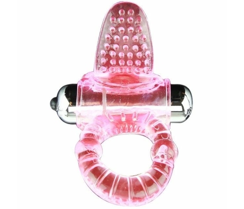 Baile Sweet Abs Pink Vibrating Intimate Ring 10 Modes Flexible 4.6cm