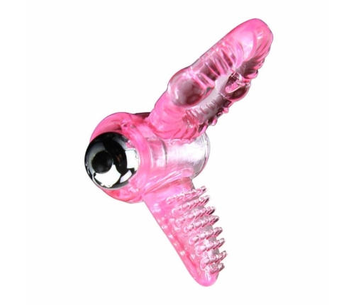 Baile Sweet Abs Pink Vibrating Intimate Ring 10 Modes Flexible 4.6cm