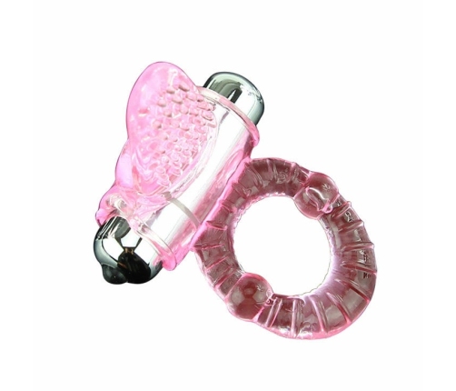 Baile Sweet Abs Pink Vibrating Intimate Ring 10 Modes Flexible 4.6cm