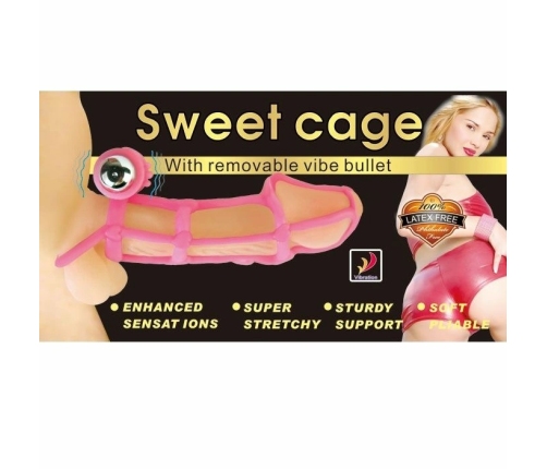 Baile Sweet 10 Vibrating Silicone Ring Set with Pink Textured Cover