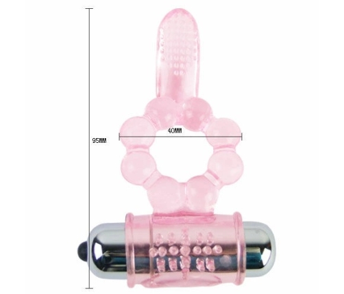 Baile Silicone Ring Pink - 10 Rhythm Intimate Vibration System