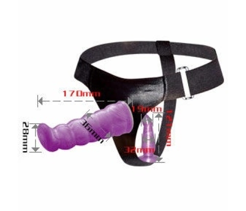 Baile Lilac Dual Attachment Harness System 17 cm - Adjustable TPR Design