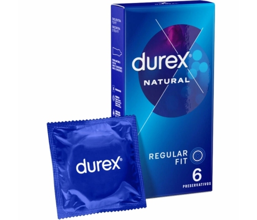 Durex Natural Classic Easy-On 6-Pack Anatomical Latex System