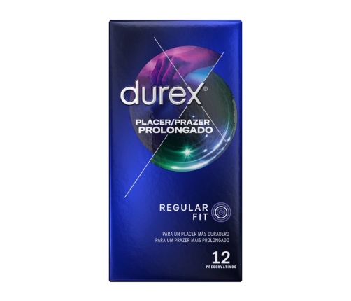 Durex Pleasure Prolonged 12-Pack Latex Condoms with Delay Lubricant