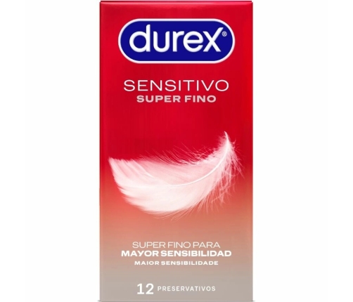 Durex Sensitive Total Contact Ultra-Thin 12-Pack, Sensi-Fit, 52mm