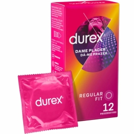 Durex Dame Placer 12-Pack Premium Latex Textured Condoms 56mm