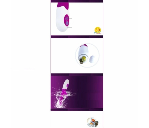 Pretty Love Flirtation Snappy Vibrator Lilac 20cm 30 Functions ABS/TPR