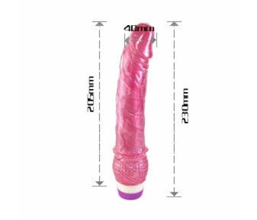 Baile Linex Red Vibrating Intimate Device 23cm - Adjustable Speed