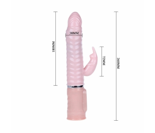 Baile Heat Fire Bunny Advanced Intimate Device 27cm Pink Silicone