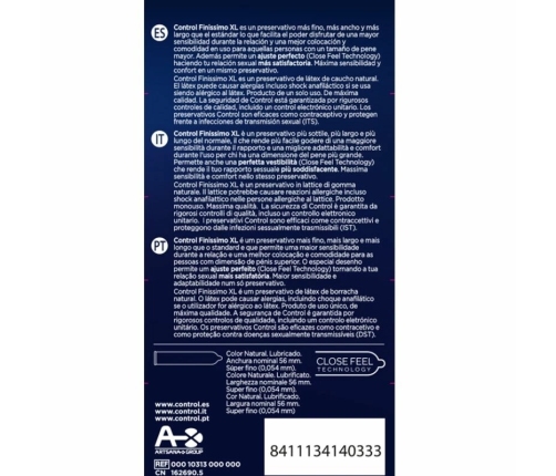Control Finissimo XL 12-Pack Ultra-Thin Latex Protection 57mm