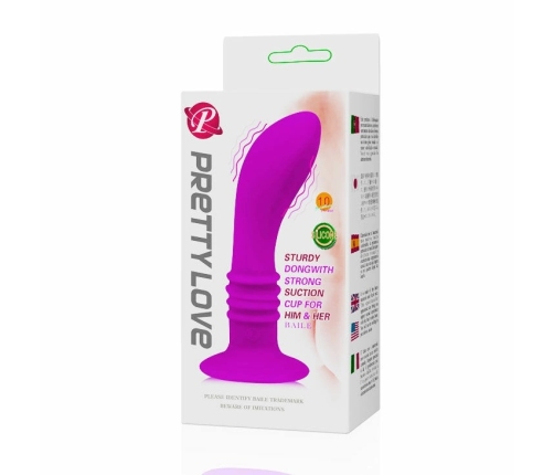 Pretty Love Booty Passion Silicone Plug 10 Vibration Modes Black 12cm