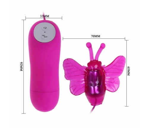Baile Cute Secret Butterfly Intimate Massager Wired Lilac 12V ABS/TPR
