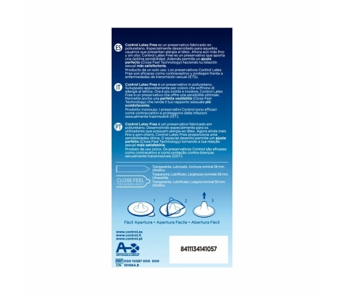 CONTROL - FREE SIN LATEX PRESERVATIVOS 5 UNIDADES