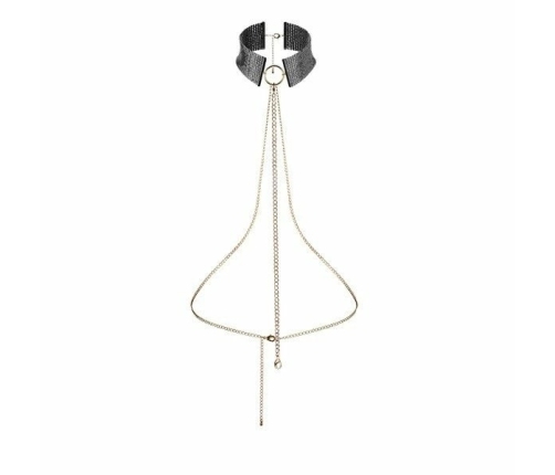 Bijoux Indiscrets Desir Metallique Black Adjustable Mesh Choker & Chain