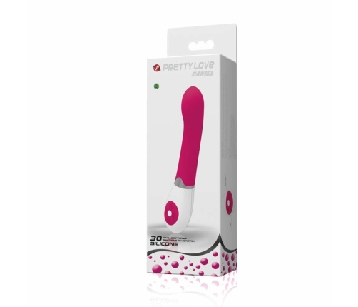 Pretty Love Daniel Vibrator Lilac-White 30 Modes Silicone 19.5 cm