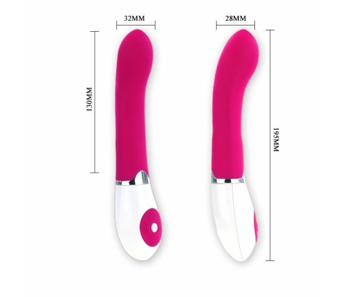 Pretty Love Daniel Vibrator Lilac-White 30 Modes Silicone 19.5 cm