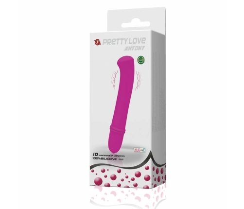Pretty Love Flirtation Antony Lilac Mini Massager 10-Mode Silicone 12.5cm