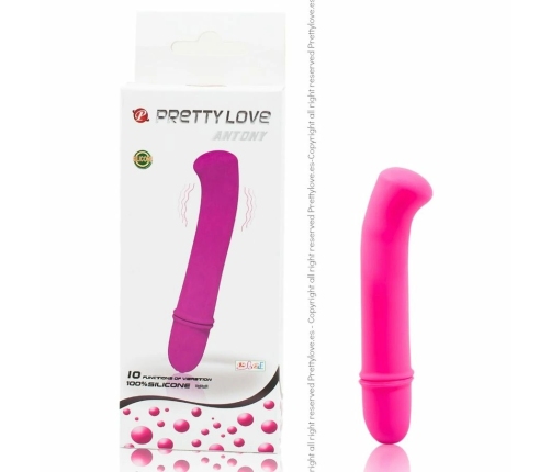 Pretty Love Flirtation Antony Lilac Mini Massager 10-Mode Silicone 12.5cm
