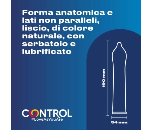 Control Adapta Nature Condoms 144 pcs Ergonomic Transparent 54mm